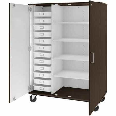 I.D. SYSTEMS Mobile Storage Cabinet with 12 3 1/2'' Trays and 4 Shelves. 538599F67023